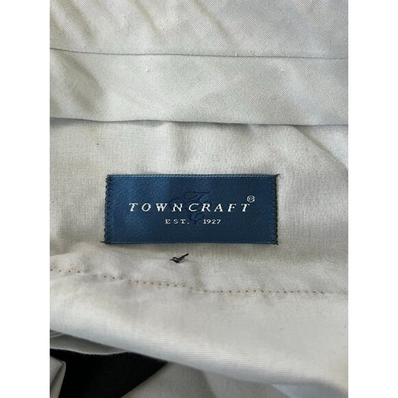 Town Craft Mens Ankle Trouser Pants Blue Size 42x30 Straight Leg Slash Pockets - Picture 2 of 10